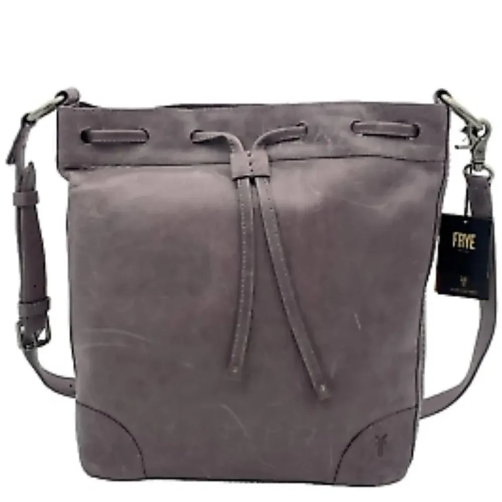 FRYE‎ MELISSA LEATHER DRAWSTRING HOBO BAG PURSE NEW AMETHYST